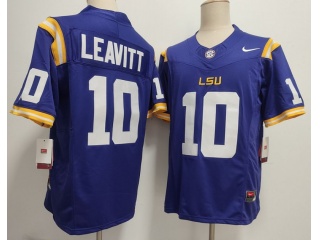 LSU Tigers #10 Sam Leavitt F.U.S.E Limited Jersey Purple