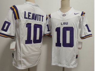 LSU Tigers #10 Sam Leavitt F.U.S.E Limited Jersey White