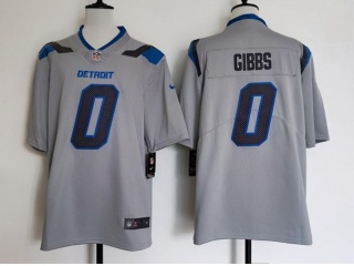 Detroit Lions #0 Jahmyr Gibbs Rivalry Limited Jersey Gray