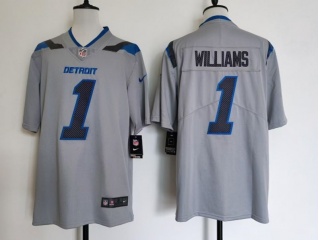 Detroit Lions #1 Jameson Williams Rivalry Limited Jersey Gray