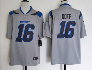 Detroit Lions #16 Jared Goff Rivalry Limited Jersey Gray