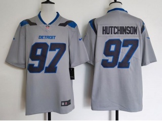 Detroit Lions #97 Aidan Hutchinson Rivalry Limited Jersey Gray