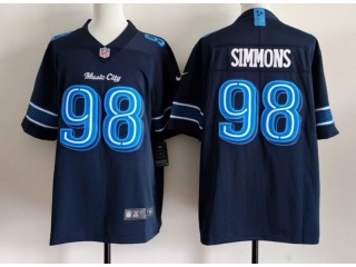 Tennessee Titans #98 Jeffery Simmons Rivalry Limited Jersey Navy