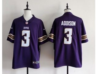 Minnesota Vikings #3 Jordan Addison Rivalry Limited Jersey Purple