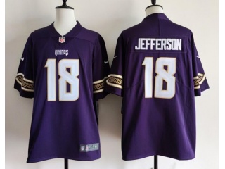 Minnesota Vikings #18 Justin Jefferson Rivalry Limited Jersey Purple