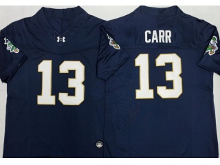 Notre Dame Fighting Irish #13 CJ Carr White F.U.S.E Limited Jersey Navy