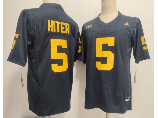 Michigan Wolverines #5 Savion Hiter 2026 Shamrock Series Jersey Navy
