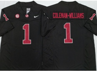 Alabama Crimson Tide #1 Ryan Coleman-Williams F.U.S.E Limited Jersey Black