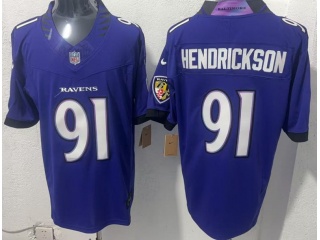 Baltimore Ravens #91 Trey Hendrickson 2026 Limited Jersey Purple