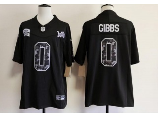 Detroit Lions #0 Jahmyr Gibbs 2026 Salute to Service Limited Jersey Black