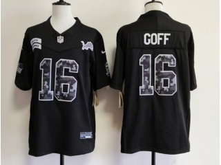 Detroit Lions #16 Jared Goff 2026 Salute to Service Limited Jersey Black