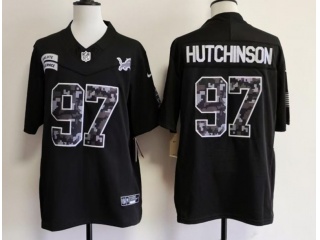 Detroit Lions #97 Aidan Hutchinson 2026 Salute to Service Limited Jersey Black