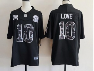 Green Bay Packers #10 Jordan Love 2026 Salute to Service Limited Jersey Black