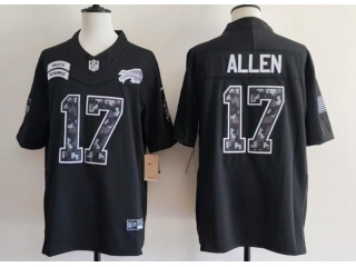Buffalo Bills #17 Josh Allen 2026 Salute to Service Limited Jersey Black