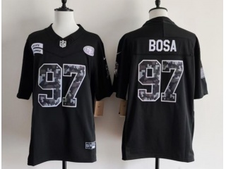 San Francisco 49ers #97 Nick Bosa 2026 Salute to Service Limited Jersey Black