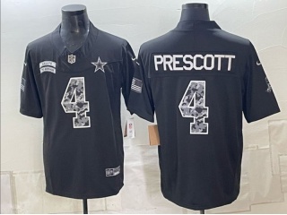 Dallas Cowboys #4 Dak Prescott 2026 Salute to Service Limited Jersey Black