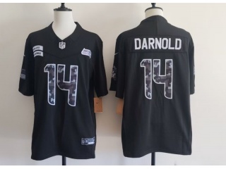 Seattle Seahawks #14 Sam Darnold 2026 Salute to Service Limited Jersey Black