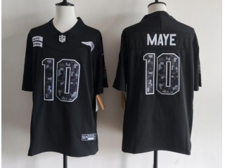 New England Patriots #10 Drake Maye 2026 Salute to Service Limited Jersey Black