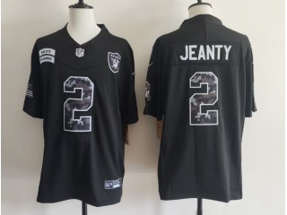 Las Vegas Raiders #2 Ashton Jeanty 2026 Salute to Service Limited Jersey Black