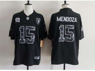 Las Vegas Raiders #15 Fernando Mendoza 2026 Salute to Service Limited Jersey Black
