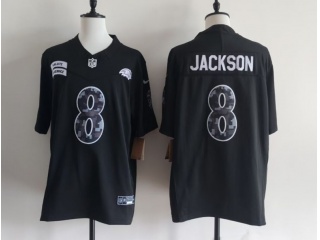 Baltimore Ravens #8 Lamar Jackson 2026 Salute to Service Limited Jersey Black