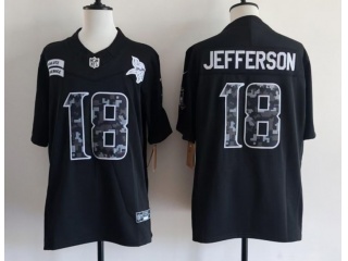 Minnesota Vikings #18 Justin Jefferson 2026 Salute to Service Limited Jersey Black