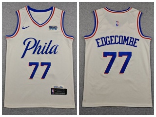 Philadelphia 76ers #77 V. J. Edgecombe 2026 Jersey Cream