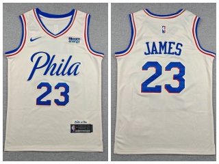 Philadelphia 76ers #23 LeBron James 2026 Jersey Cream