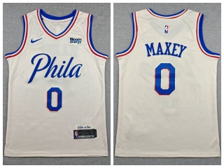Philadelphia 76ers #0 Tyrese Maxey 2026 Jersey Cream