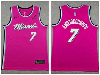 Miami Heat #7 Giannis Antetokounmpo Jersey Pink