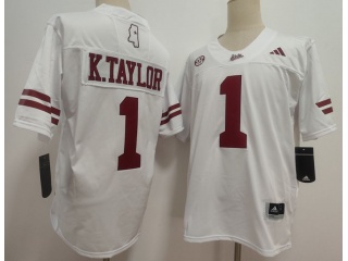 Mississippi State Bulldogs #1 Kamario Taylor F.U.S.E Limited Jersey White