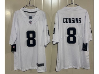 Las Vegas Raiders #8 Kirk Cousins Limited Jersey White
