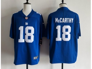 New York Giants #18 J.J. McCarthy Vapor Limited Jersey Blue