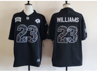 Los Angeles Rams #23 Kyren Williams 2026 Salute to Service Limited Jersey Black