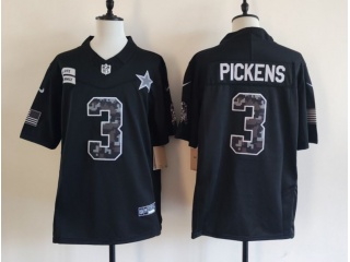 Dallas Cowboys #3 George Pickens 2026 Salute to Service Limited Jersey Black