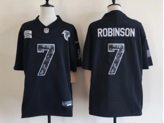 Atlanta Falcons #7 Bijan Robinson 2026 Salute to Service Limited Jersey Black