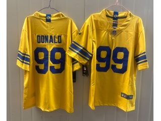 Los Angeles Rams #99 Aaron Donald Classic Sol Limited Jersey Yellow